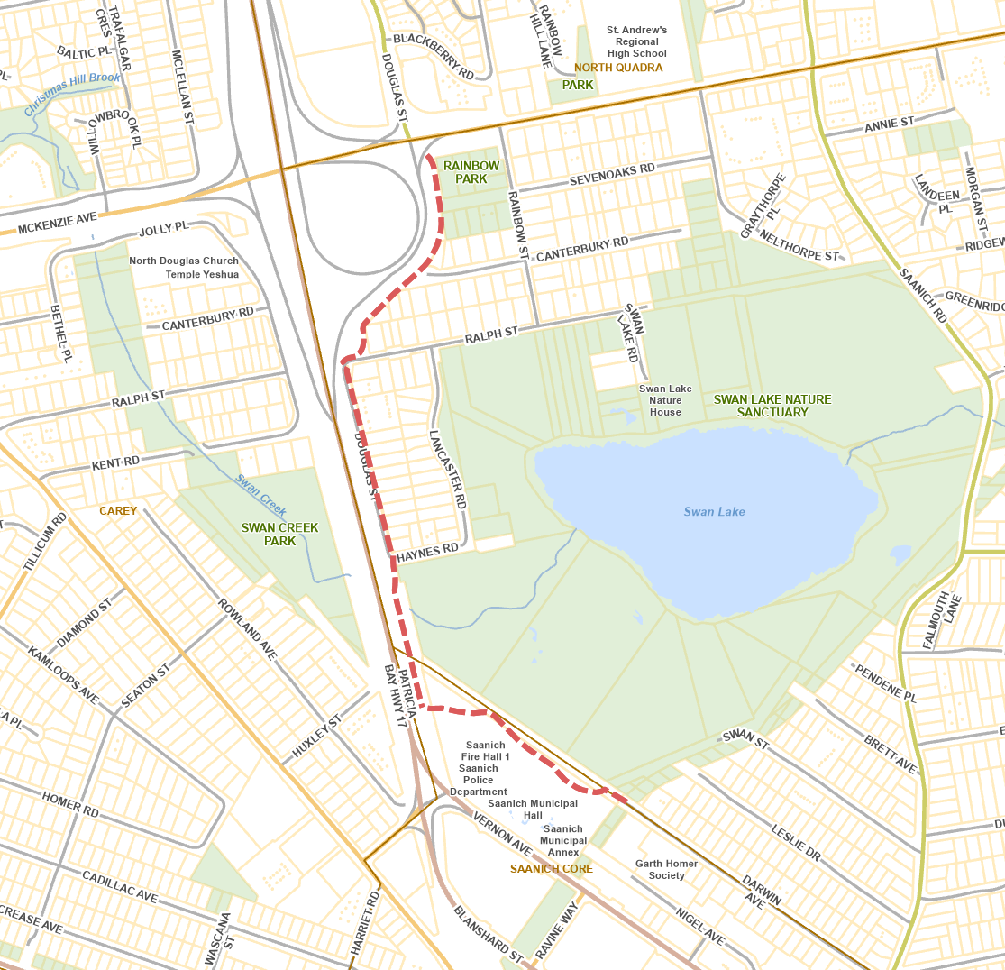 Map of Bikeway route